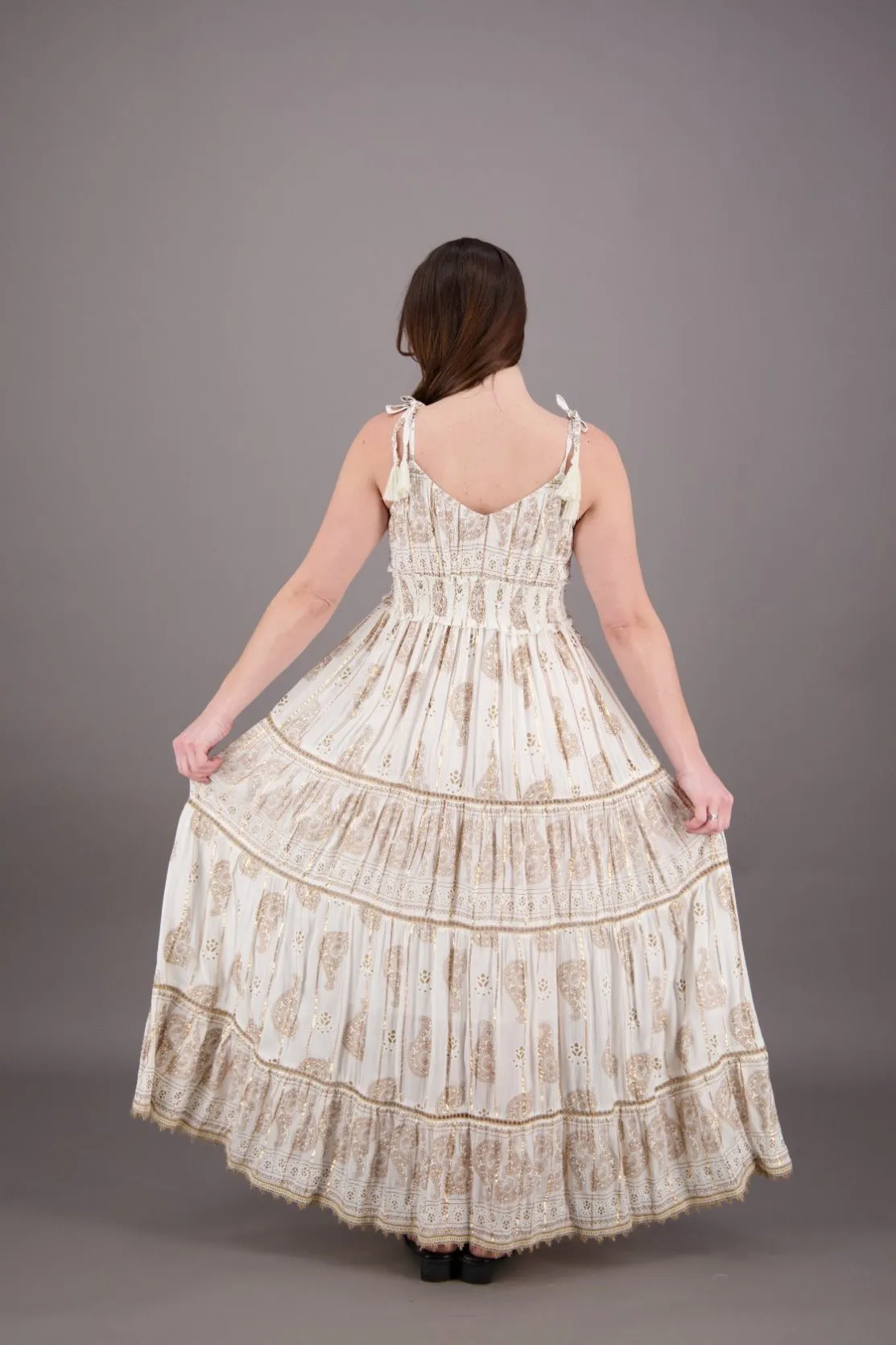 Golden Paisley Whisper Maxi 24909