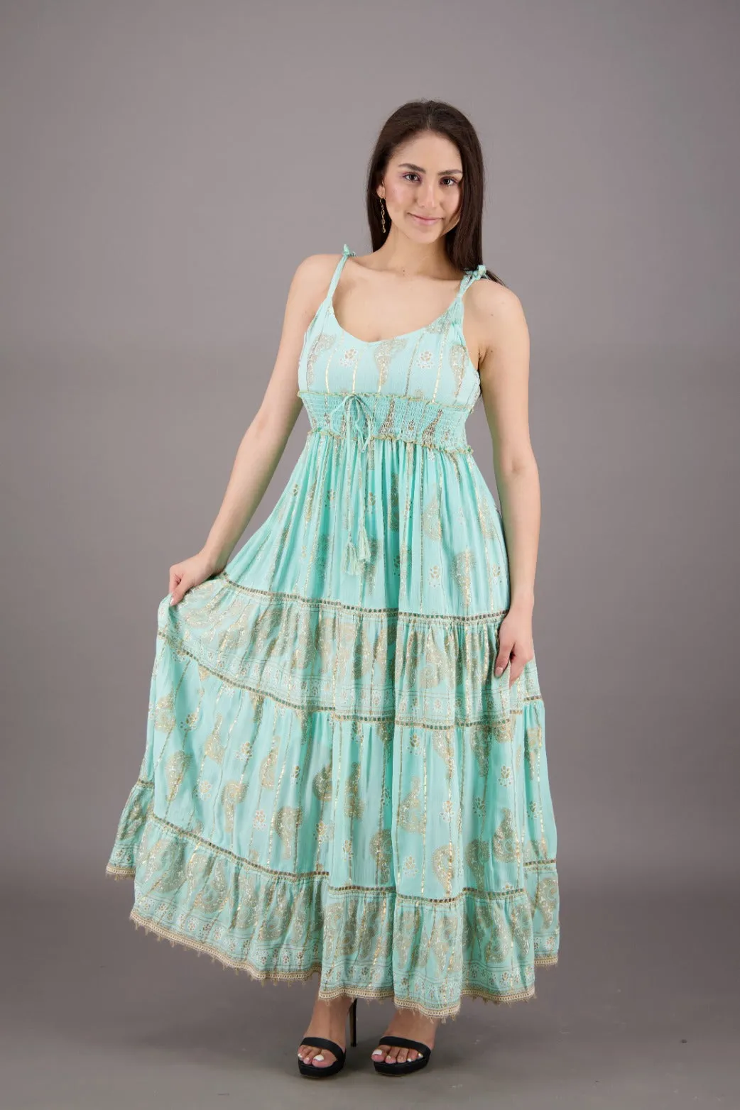Golden Paisley Whisper Maxi 24909
