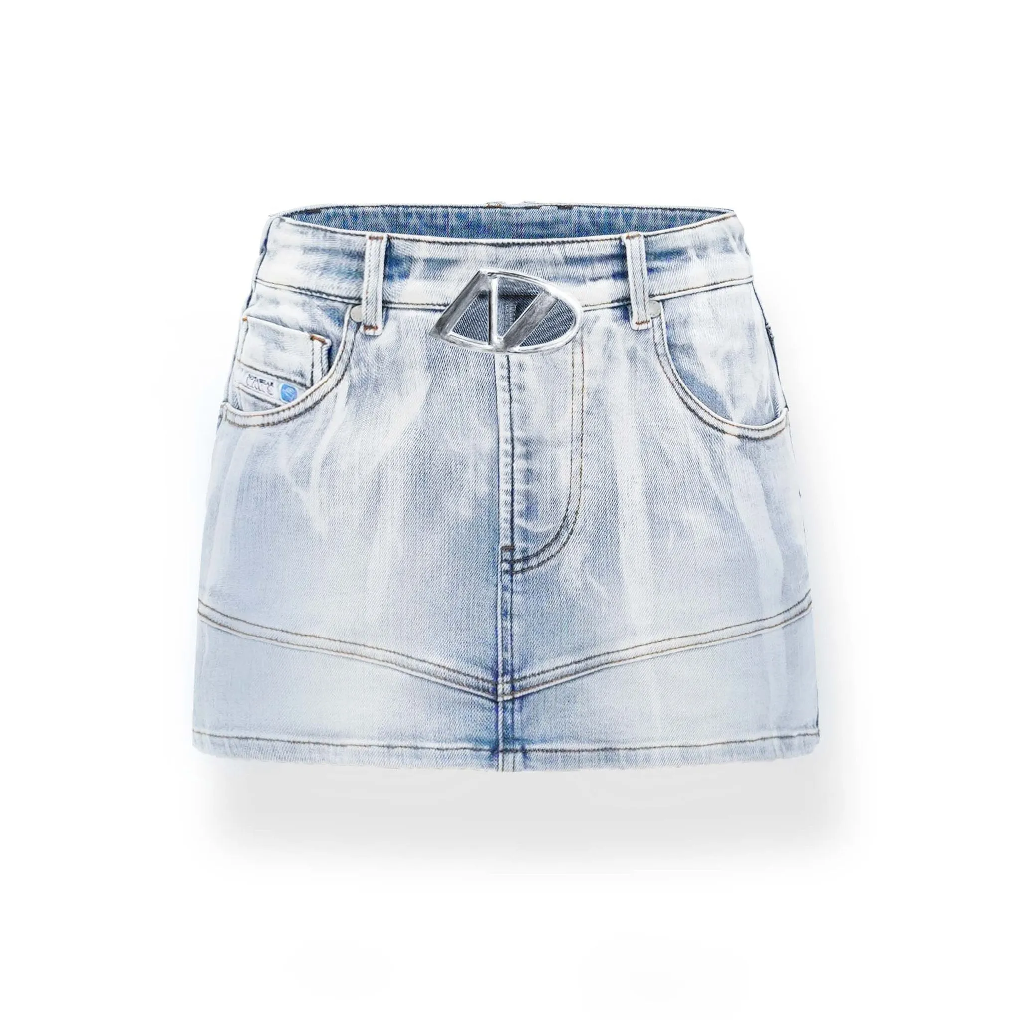 Gradient Stretch Slim Fit Denim Skirt