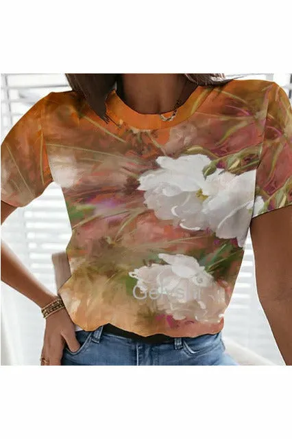 Hot Summer Blouses Oil Painting T