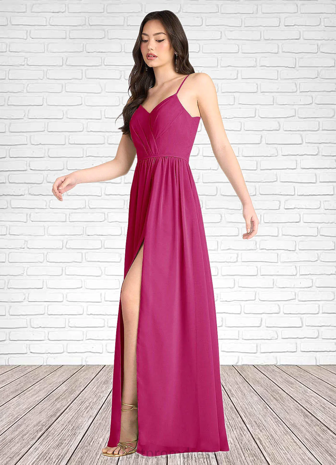 Jaylee Tory Hot Pink Pleated Maxi Dress Atelier Dresses | Azazie HHP0022891