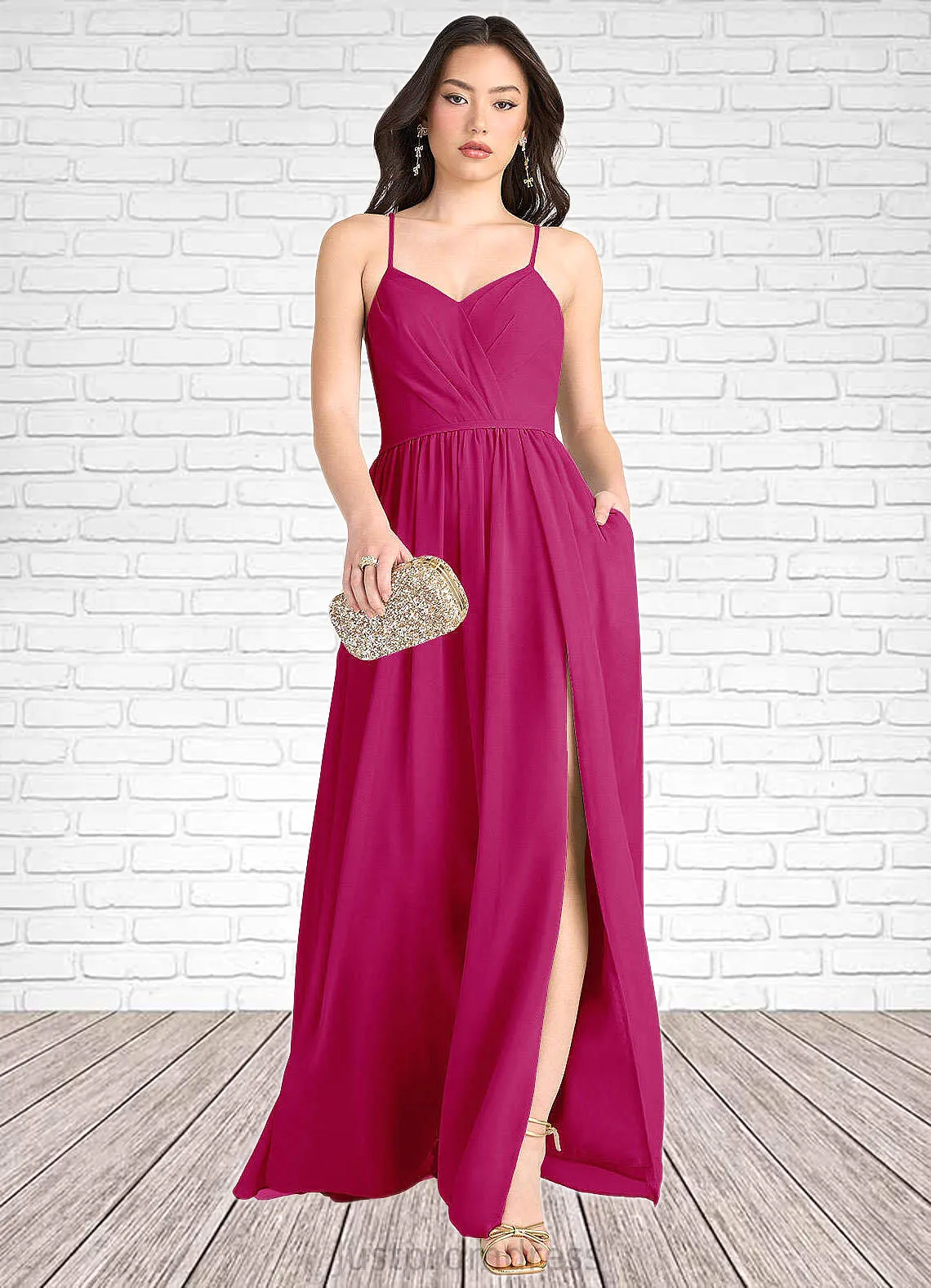 Jaylee Tory Hot Pink Pleated Maxi Dress Atelier Dresses | Azazie HHP0022891