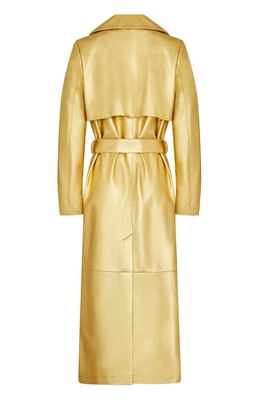 Karla LEATHER TRENCH - GOLD