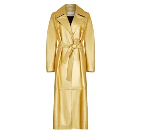Karla LEATHER TRENCH - GOLD