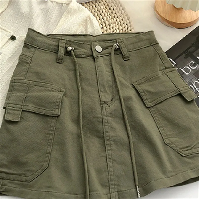 Korean Chic Denim Mini Skirt