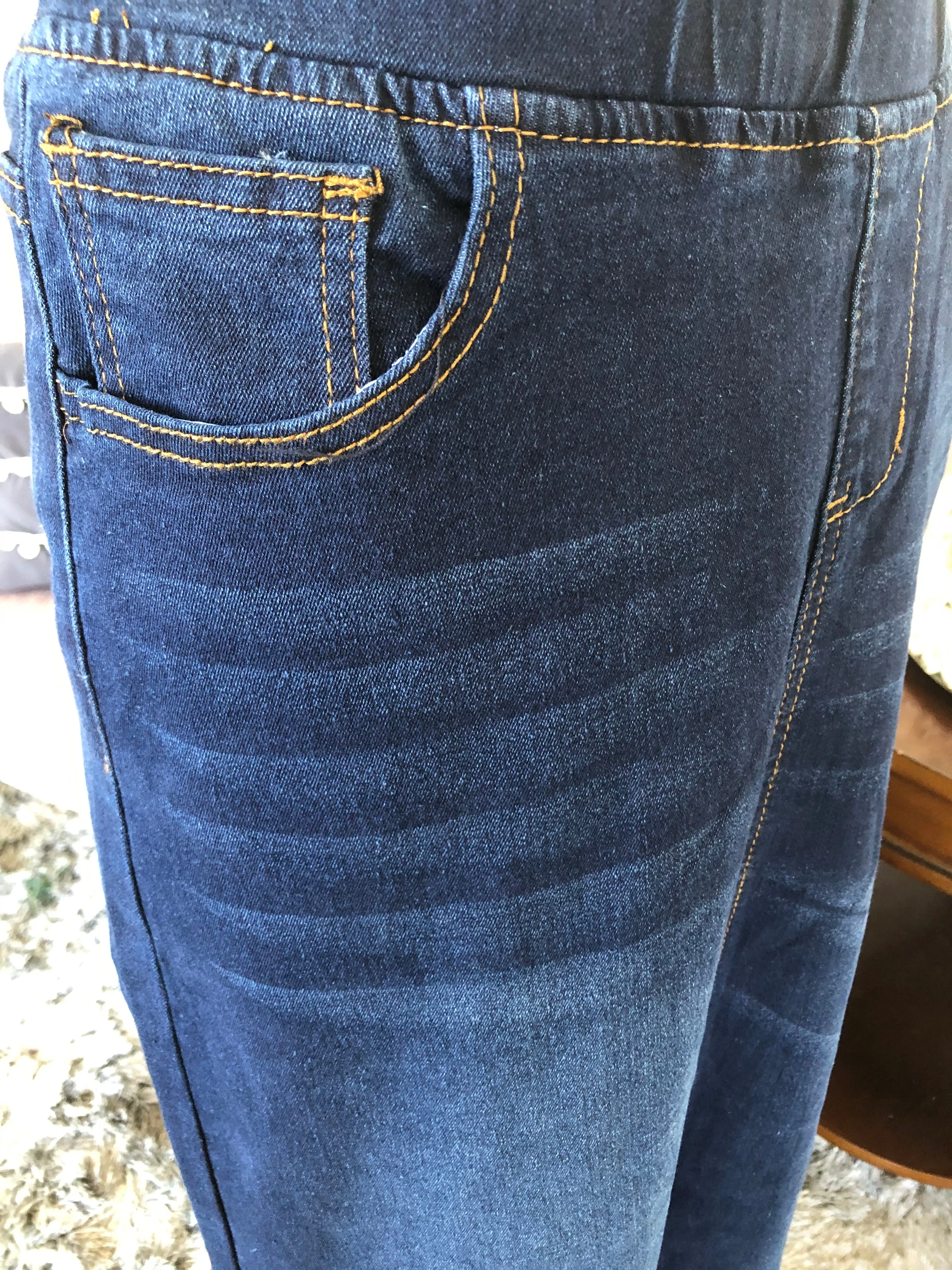 Ladies Dark Indigo Washed Denim Skirt “Charlotte”