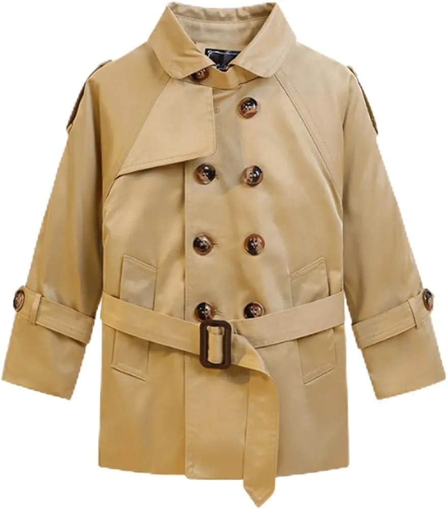 Little Boy's Trench Coat with Waist Tie   S853842