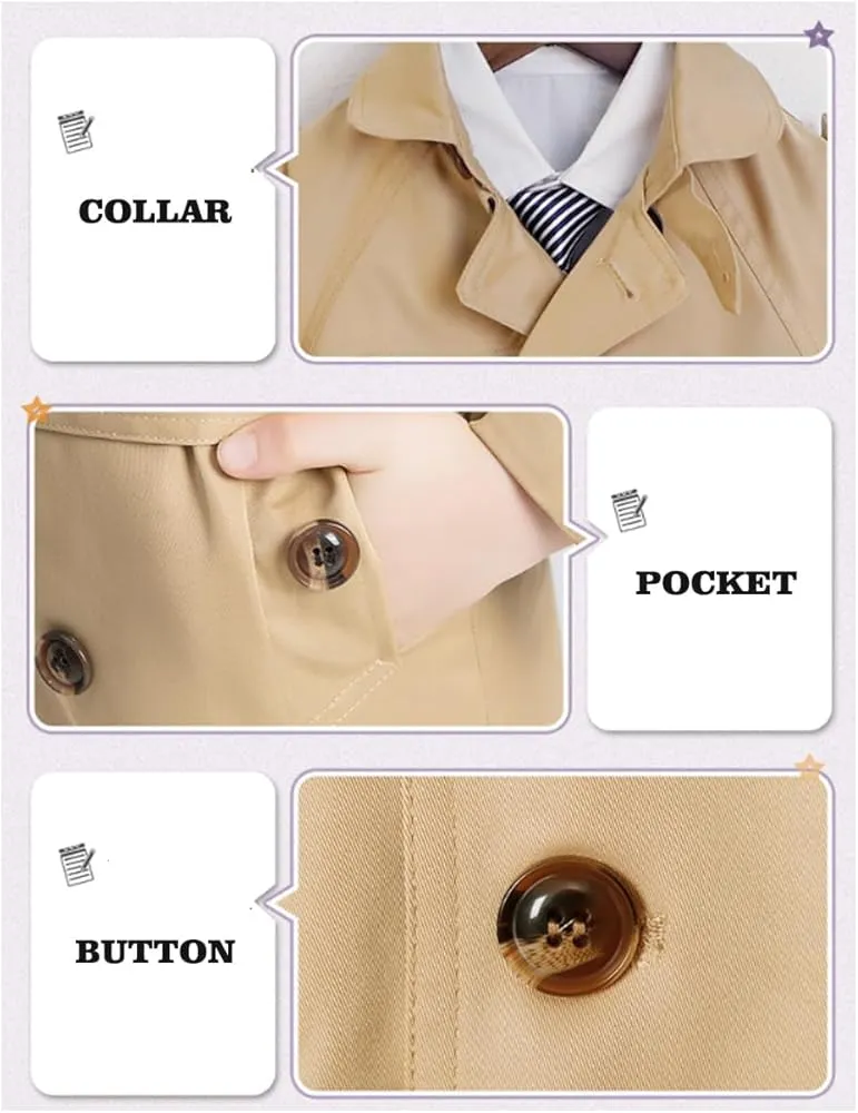 Little Boy's Trench Coat with Waist Tie   S853842