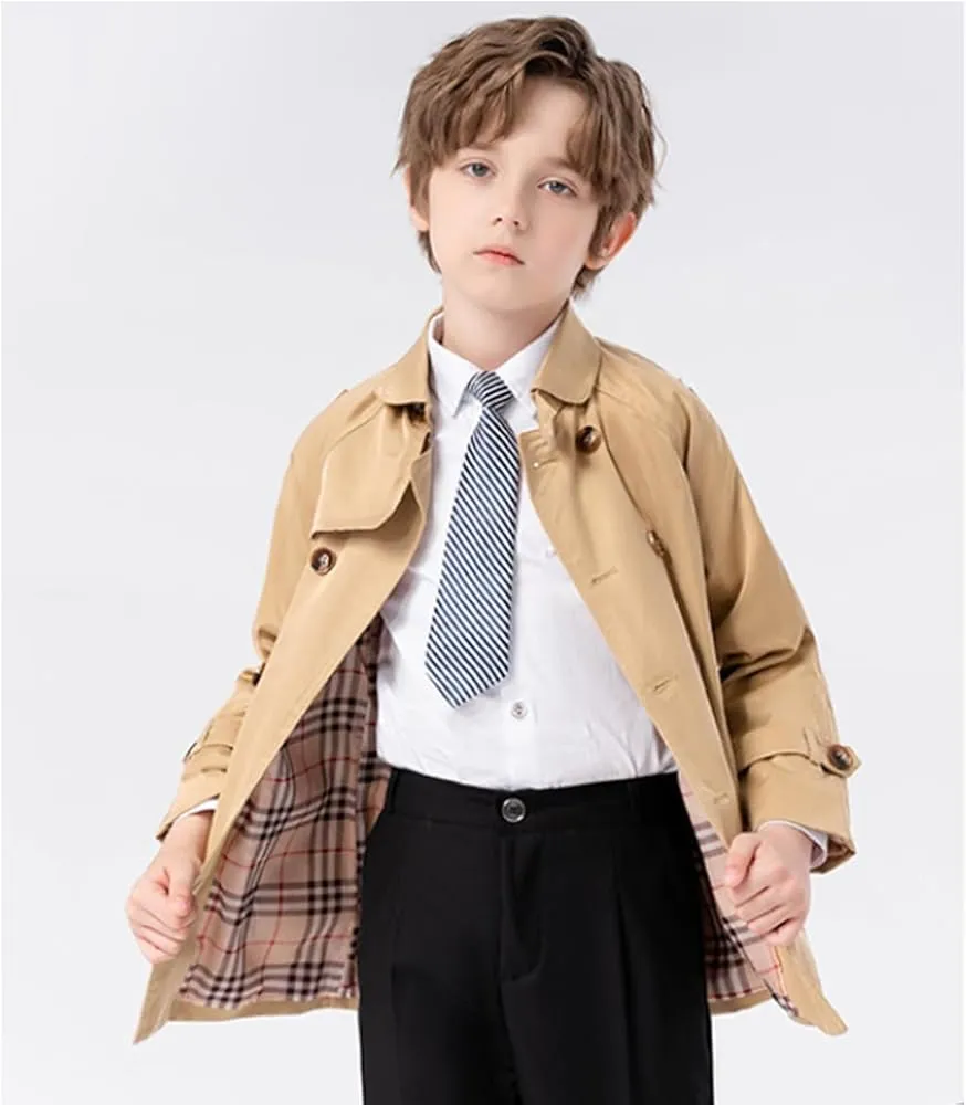 Little Boy's Trench Coat with Waist Tie   S853842