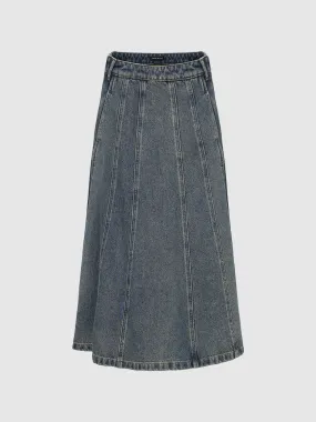 Loose Fishtail Denim Skirts
