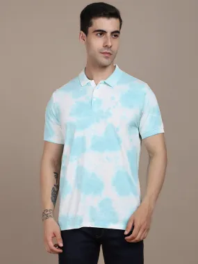 Men's Polo collar Green Dyed Casual T-shirt