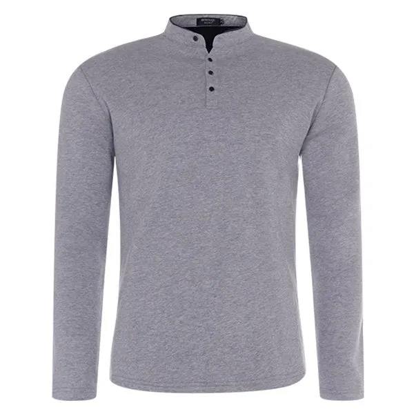 Mens Thick Solid Coton Casual T-Shirt