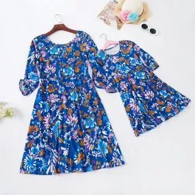Mommy and Me Dresses Floral Printed Dresses
