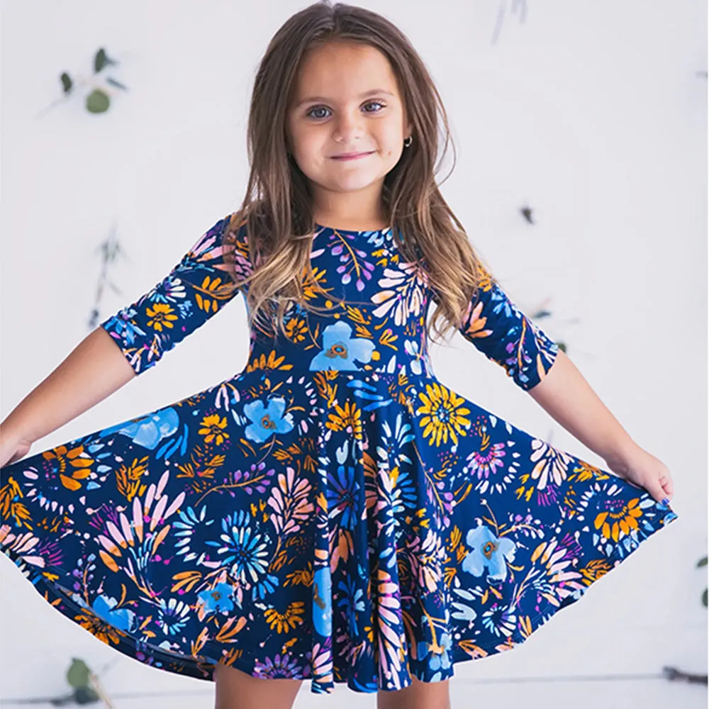 Mommy and Me Dresses Floral Printed Dresses