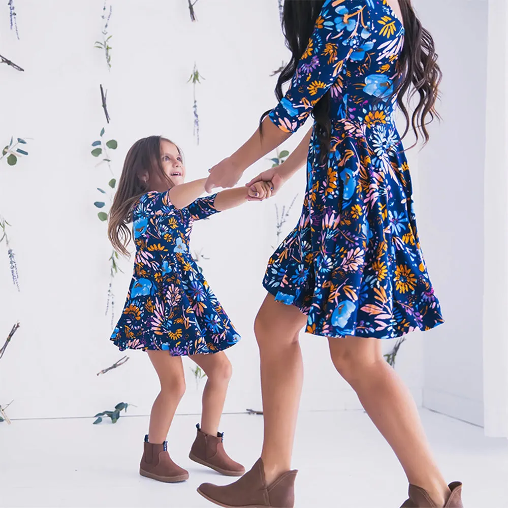 Mommy and Me Dresses Floral Printed Dresses