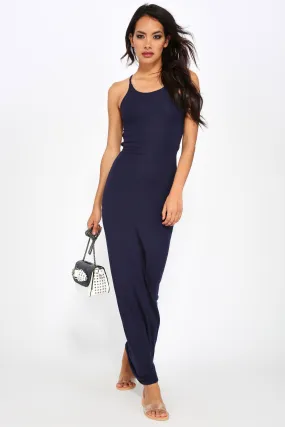 Navy Maxi Cross Back Tie Up