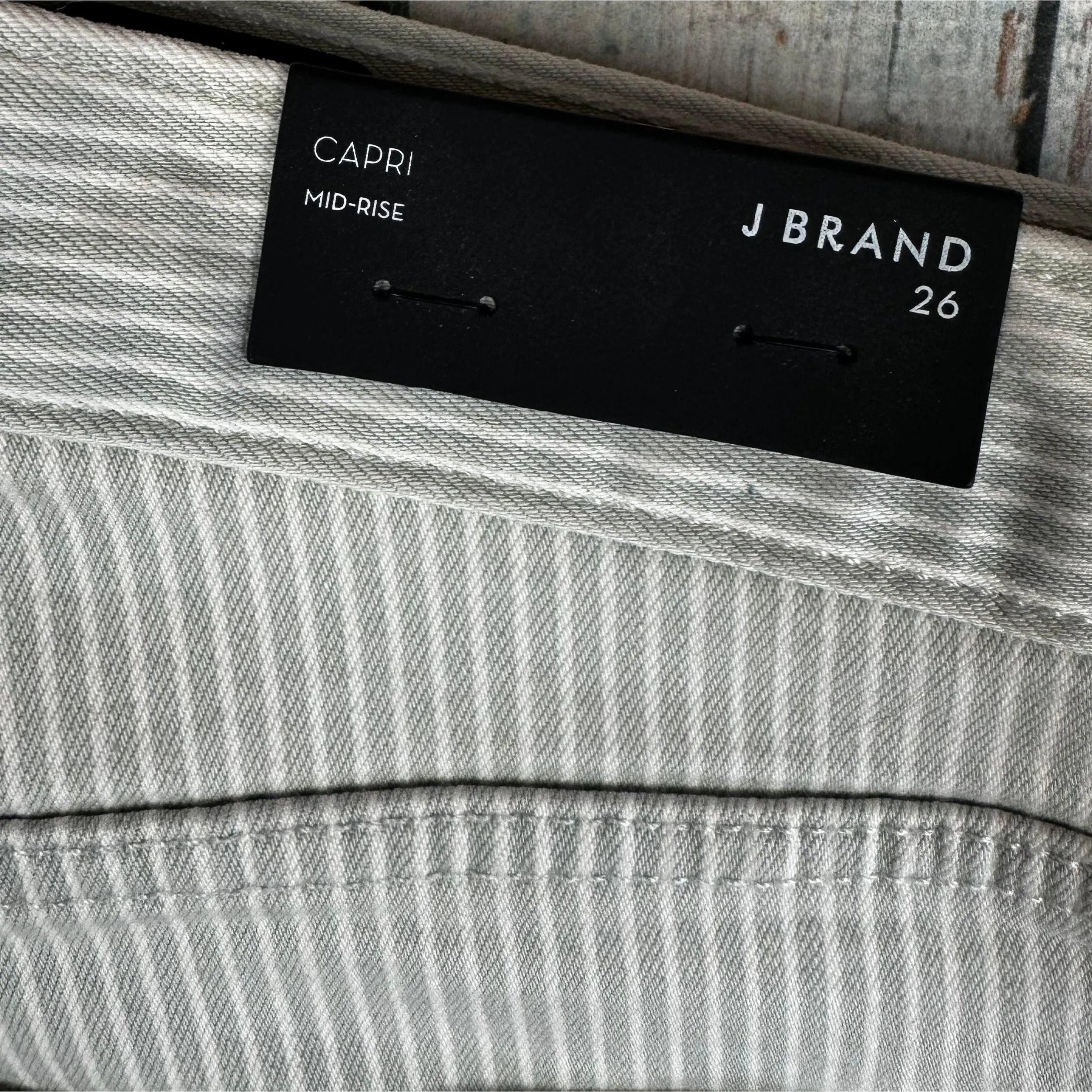 NWT- J Brand  'Capri ' Bleach Stripe Denim Jeans- Size 26