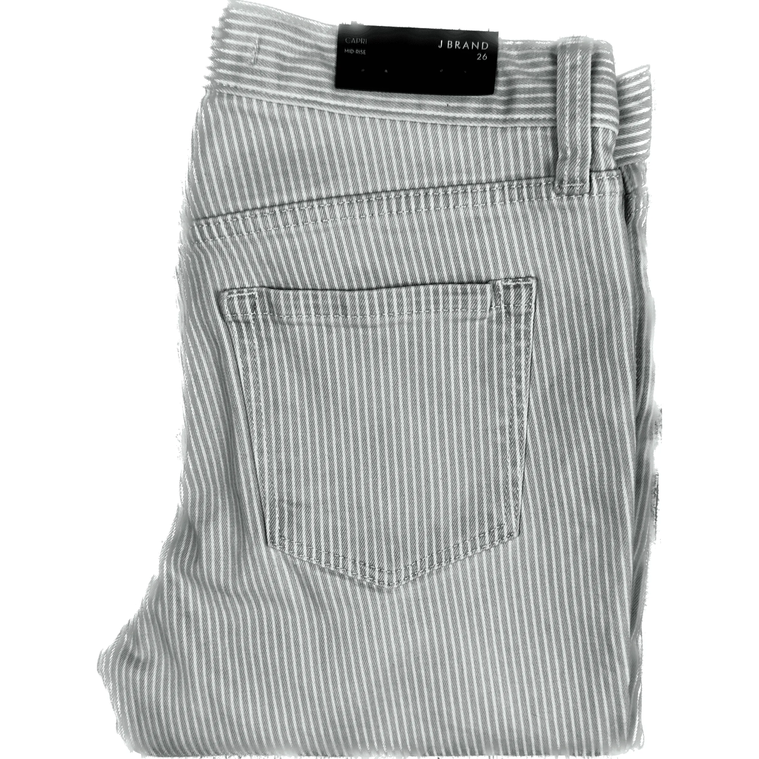 NWT- J Brand  'Capri ' Bleach Stripe Denim Jeans- Size 26