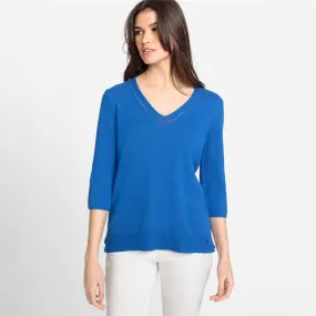 Olsen Organic Cotton Jumper in Henny Fit Cobalt