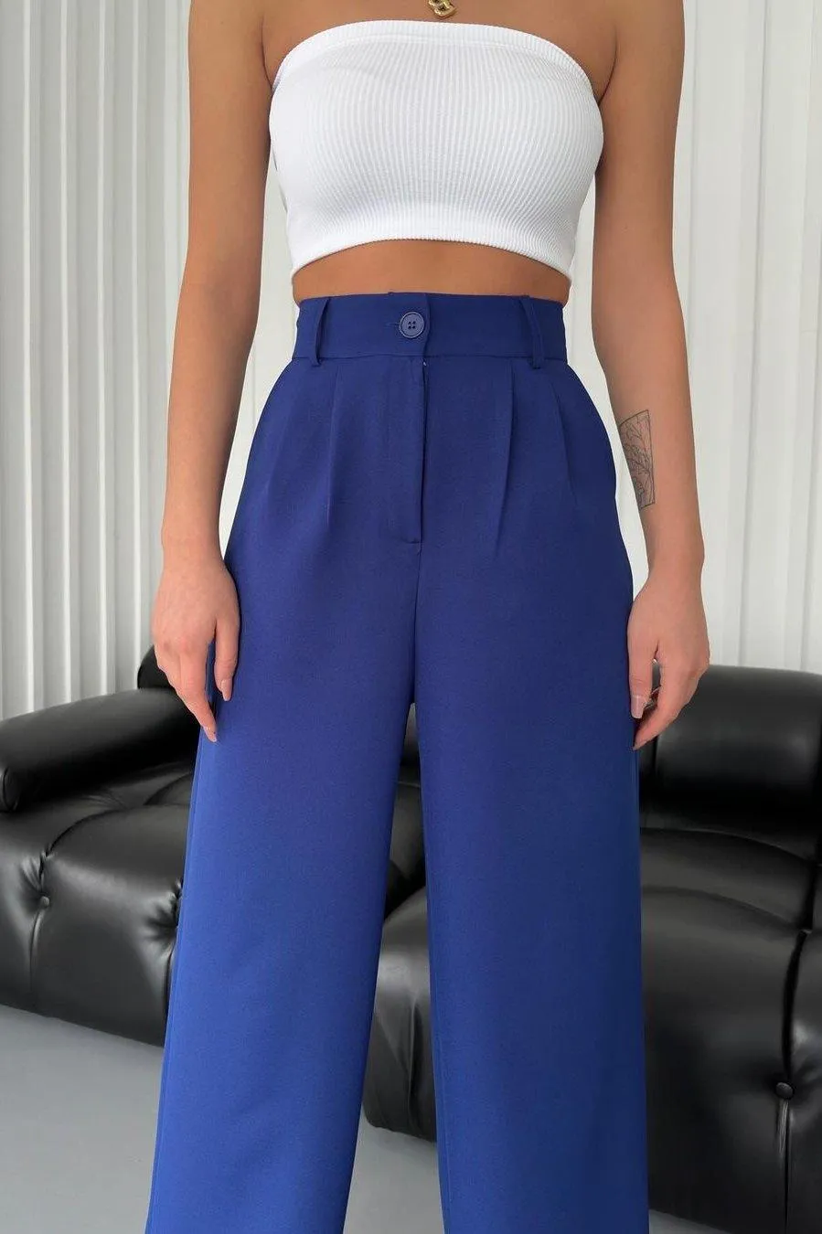 PALAZZO PANTS BLEU