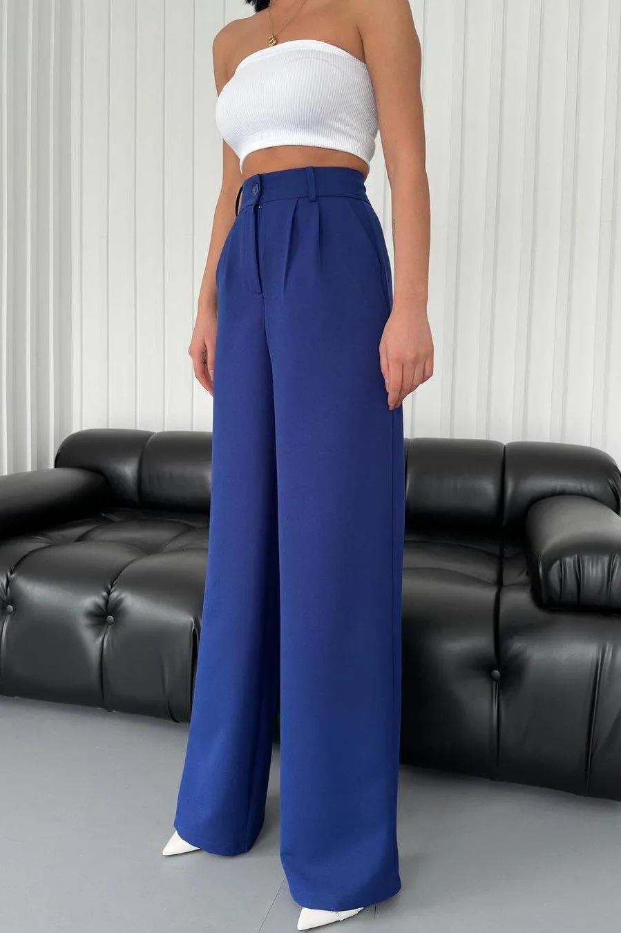 PALAZZO PANTS BLEU