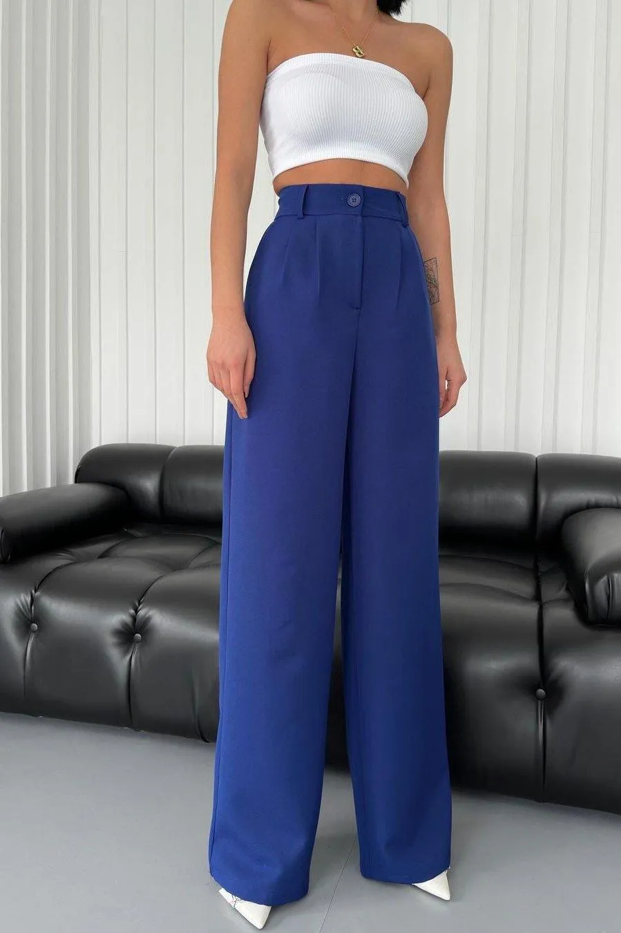 PALAZZO PANTS BLEU
