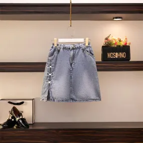Plus Size Fat Denim Skirt