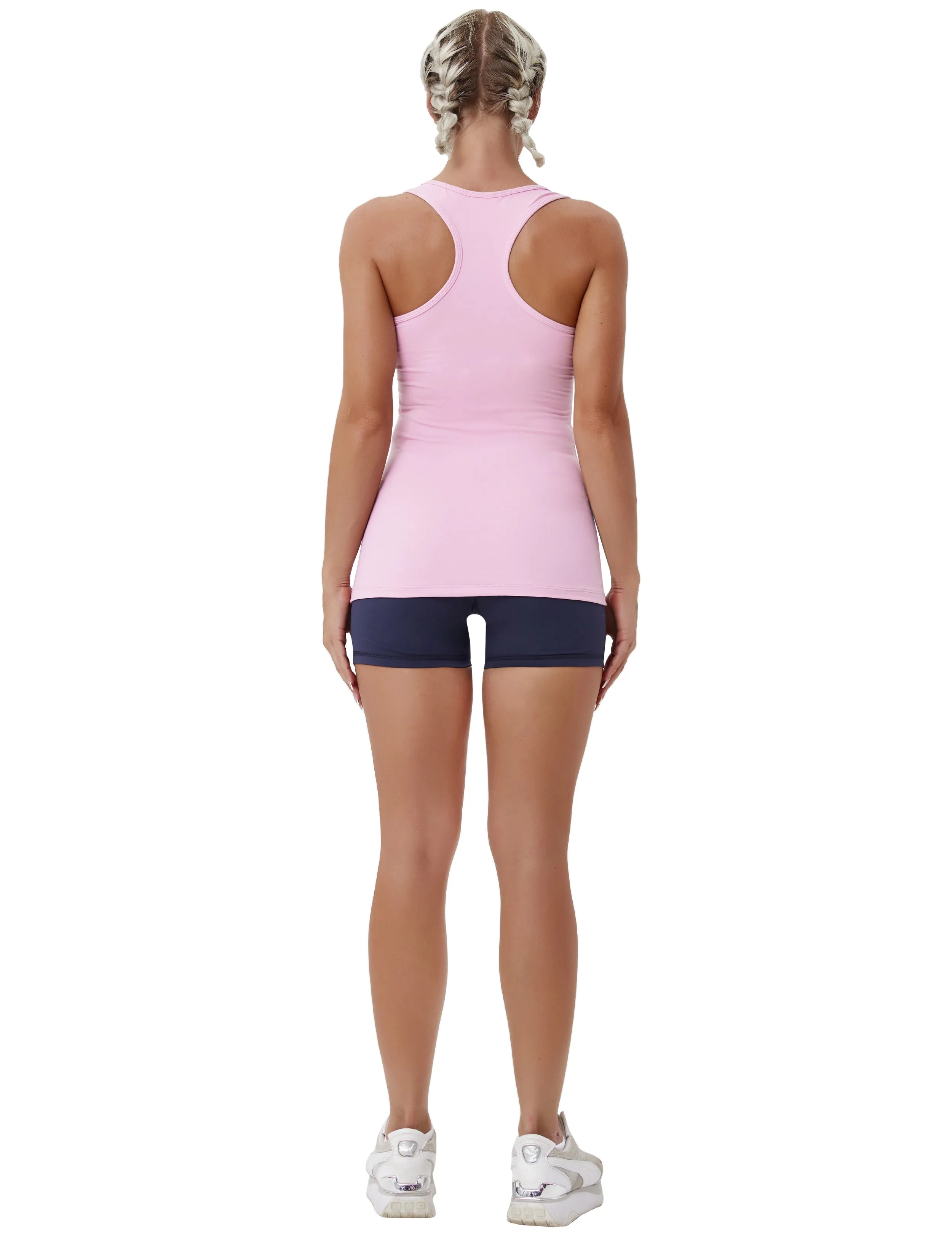 Racerback Athletic Tank Tops lightpink_yoga