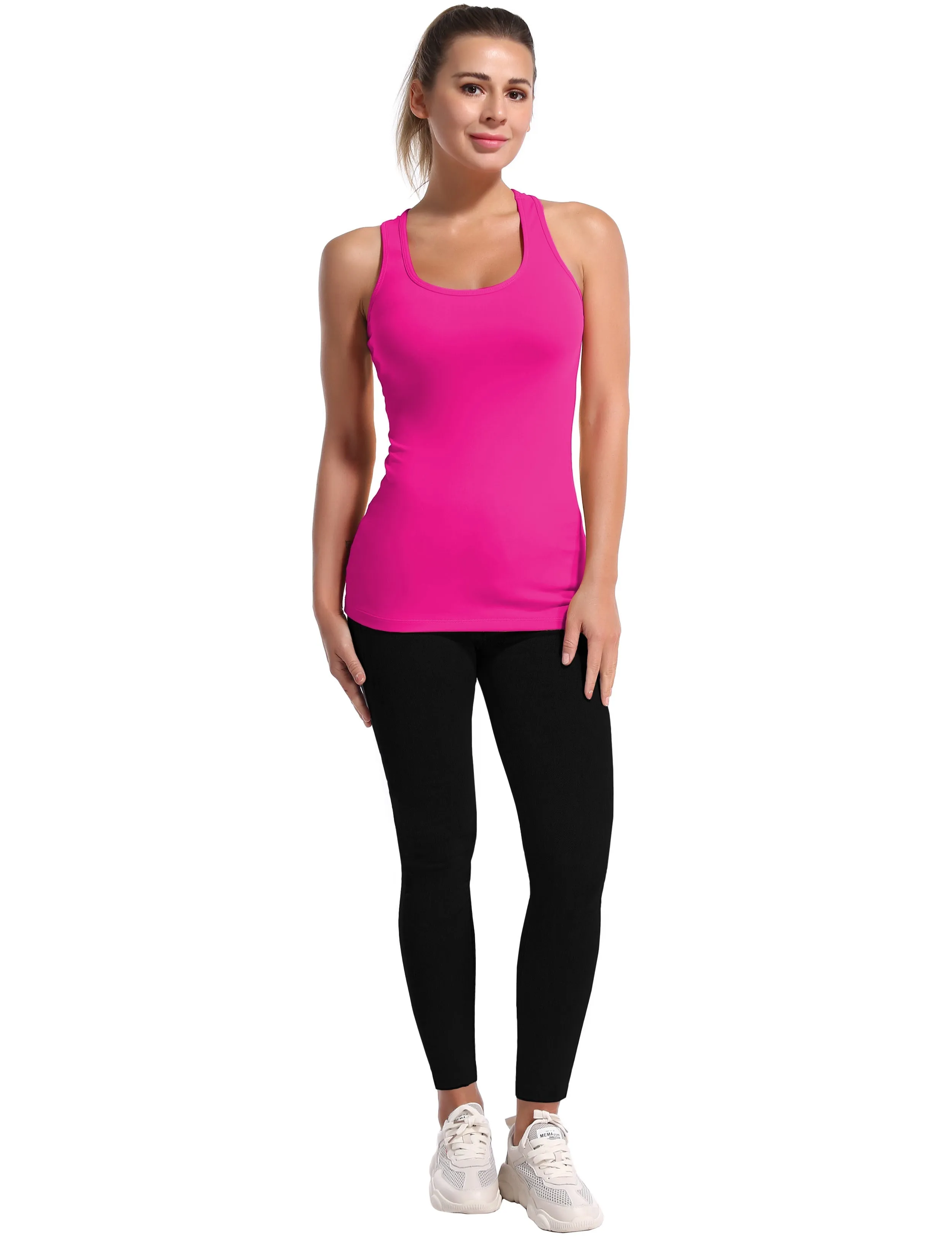 Racerback Athletic Tank Tops magenta_yogastudio