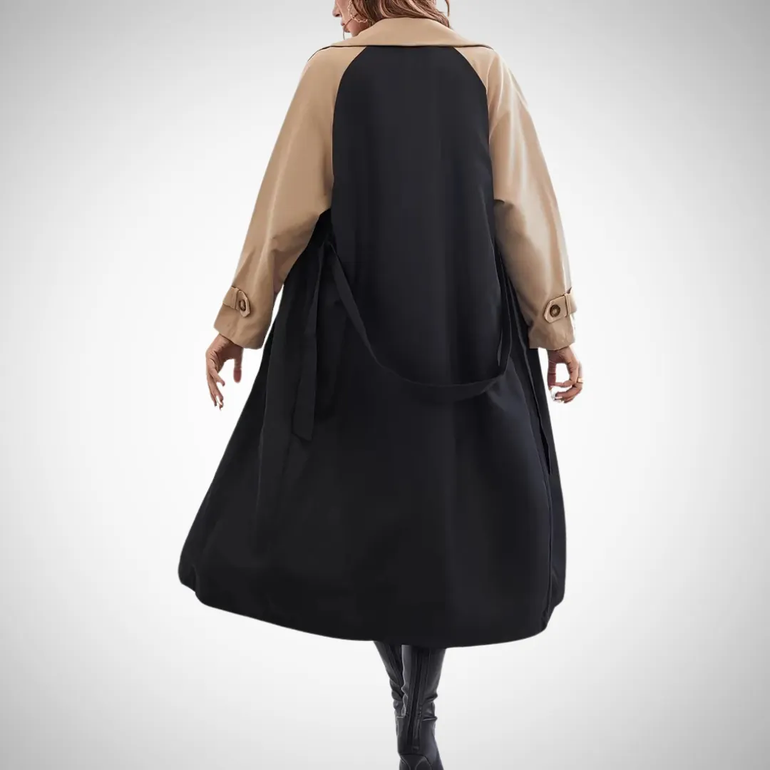 Ronalyn Women's Two-Tone Trench Coat