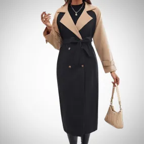 Ronalyn Women's Two-Tone Trench Coat