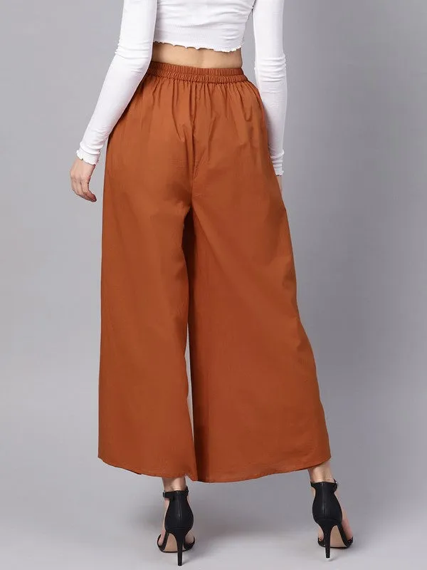 Rust Pleated Palazzo