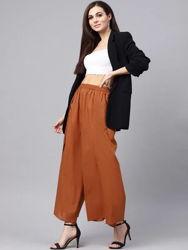Rust Pleated Palazzo