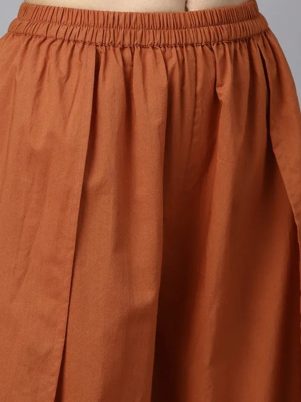 Rust Pleated Palazzo