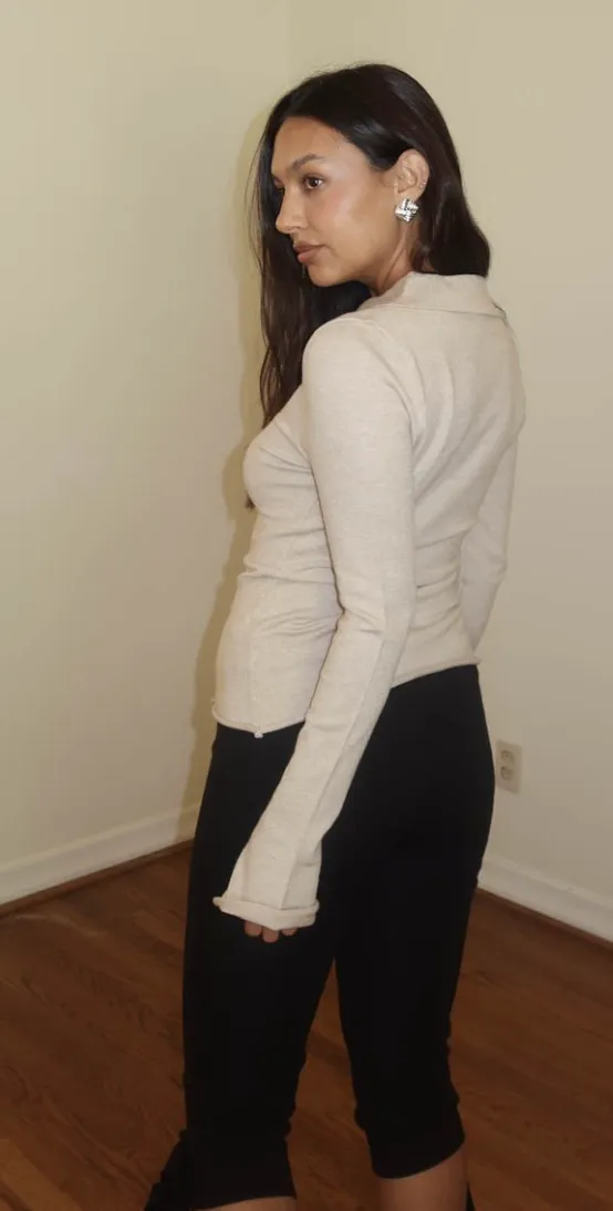 Side Bow Detail Capri Pants