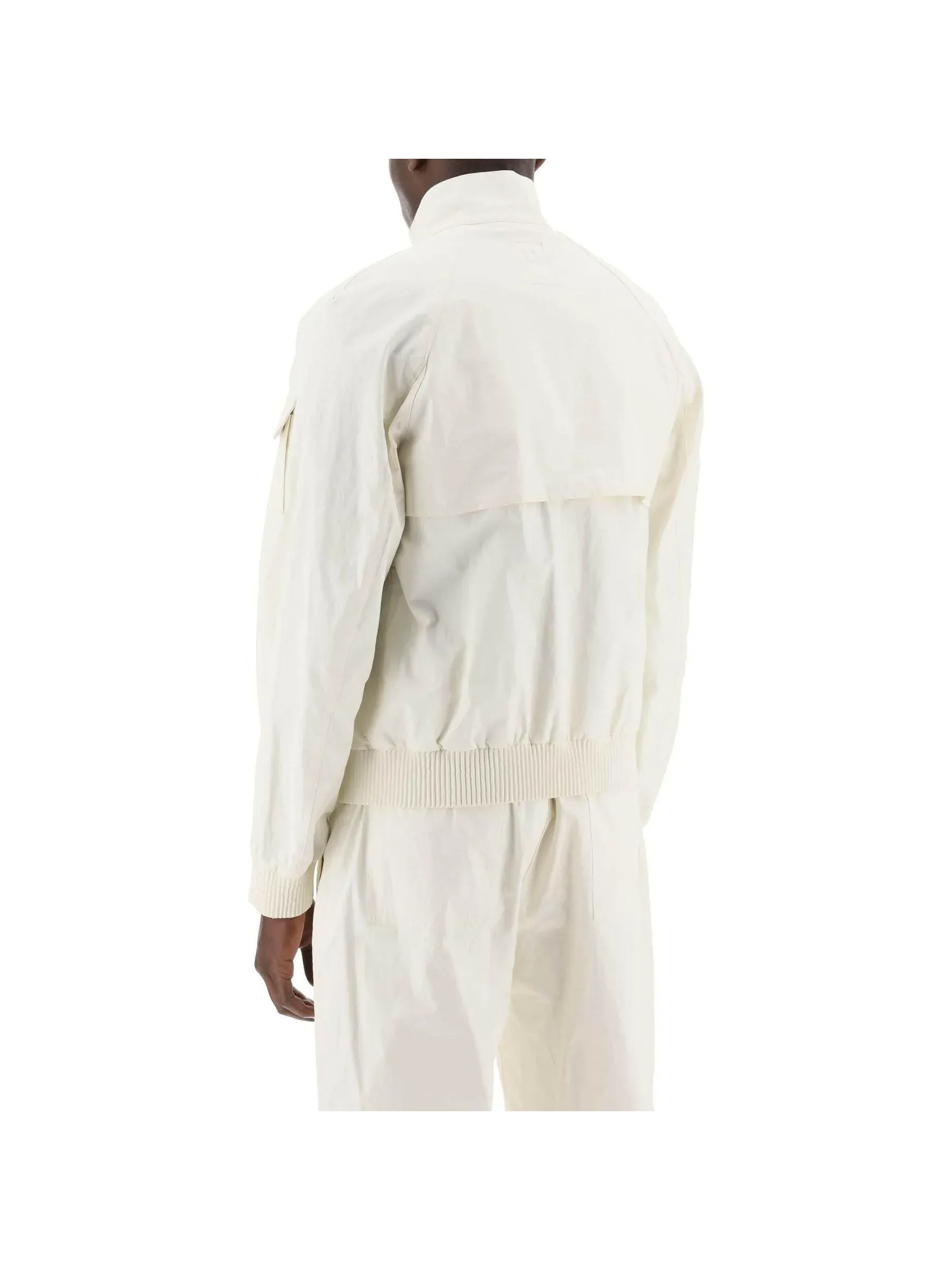 Stand-Up Collar Jacket Linen