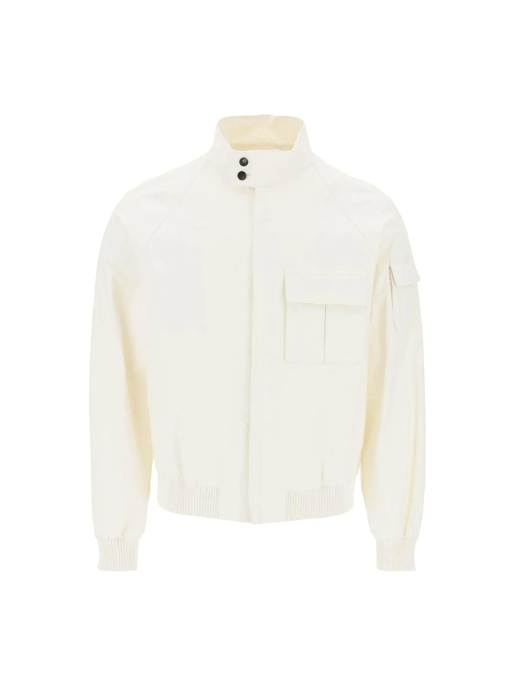 Stand-Up Collar Jacket Linen