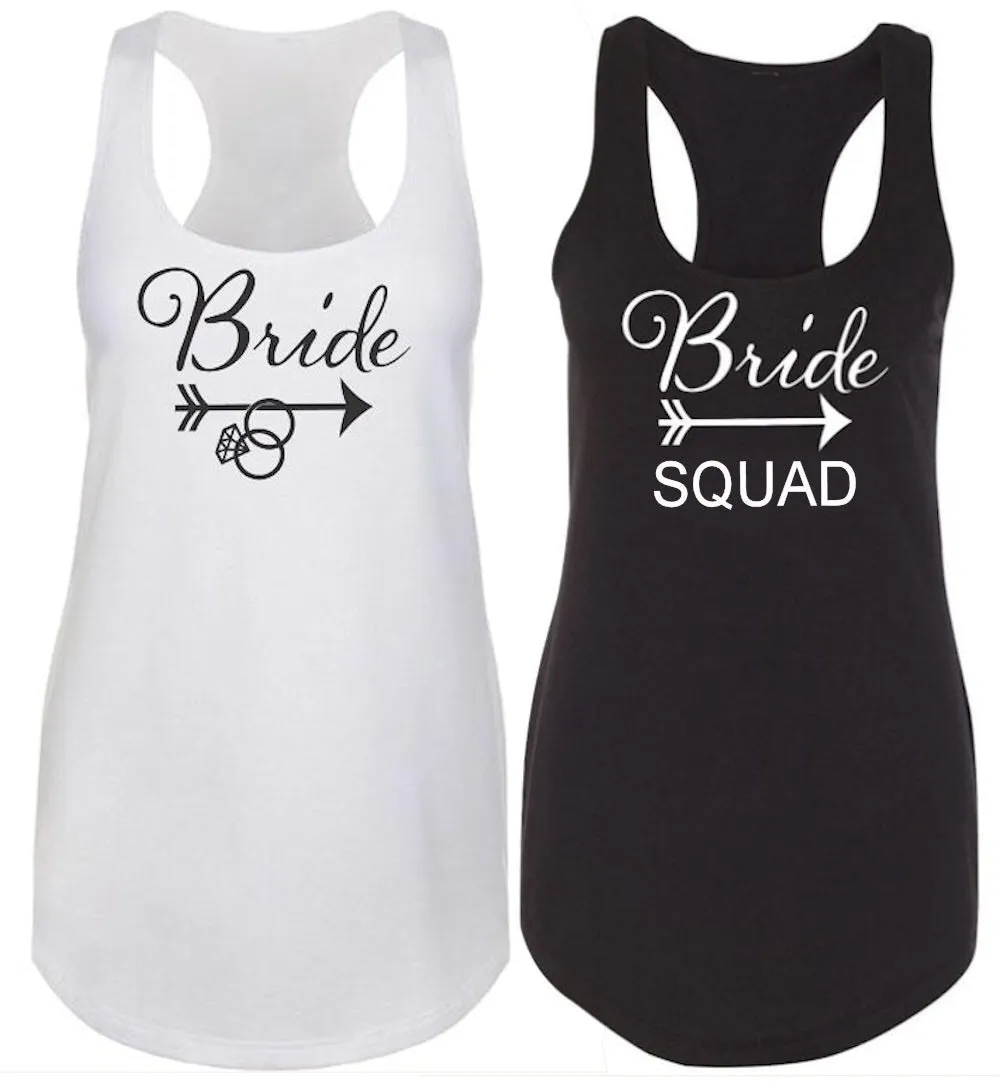 Tribal Bride & Bride Squad Racerback Tank Top