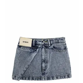 Tuck Denim Skirt