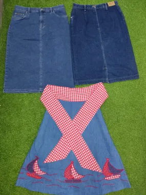 Y2K Denim Long Skirt 06 pcs